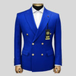 elegant seafoam green double breasted suit