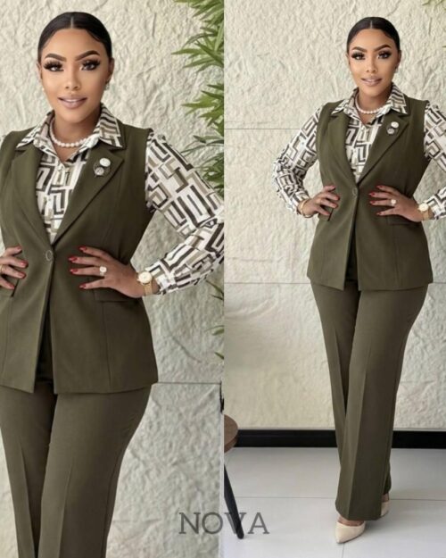 emerald prestige three piece power suit
