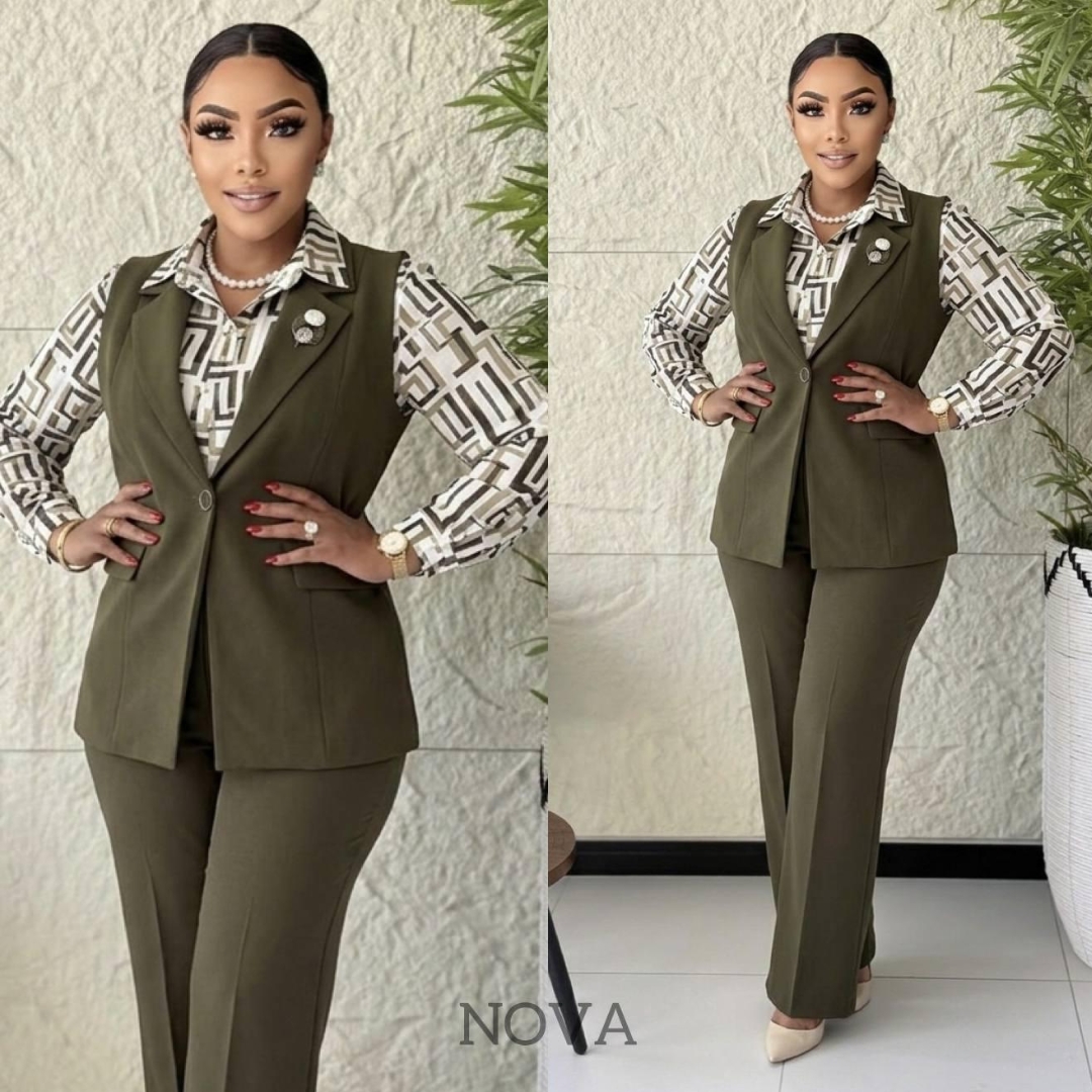 emerald prestige three piece power suit