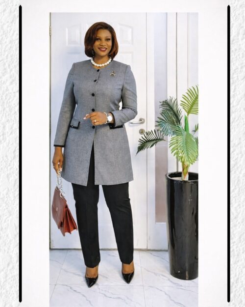 HOME elegant structured button front office set